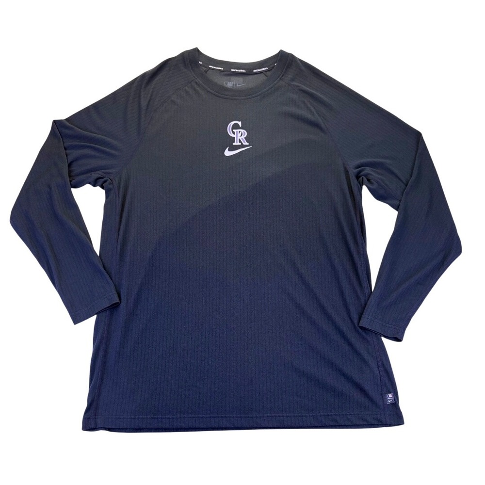 Nike Colorado Rockies MLB Authentic Collection Dri-FIT Shirt Mens XXL Black